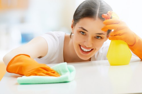 Satisfied customers after deep cleaning service